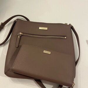 Kate Spade Brown Crossbody Bag and Wallet Set